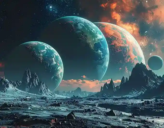 Vue d'artiste d'une exoplanète potentiellement habitable
